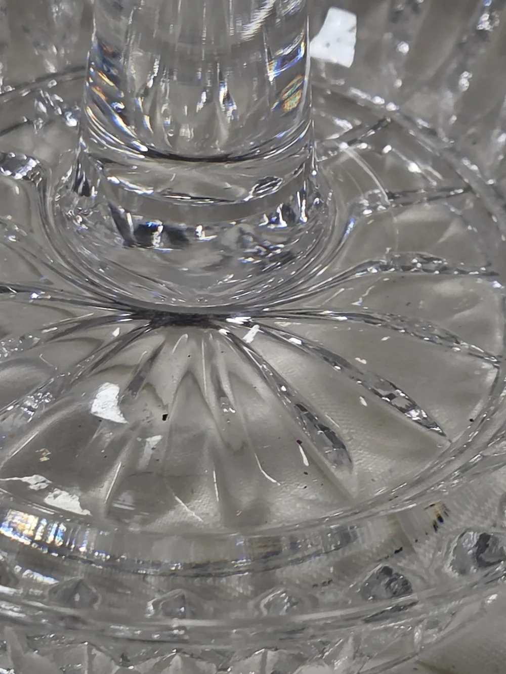 Vintage Crystal Ring Holder Jewelry Stand - Clear